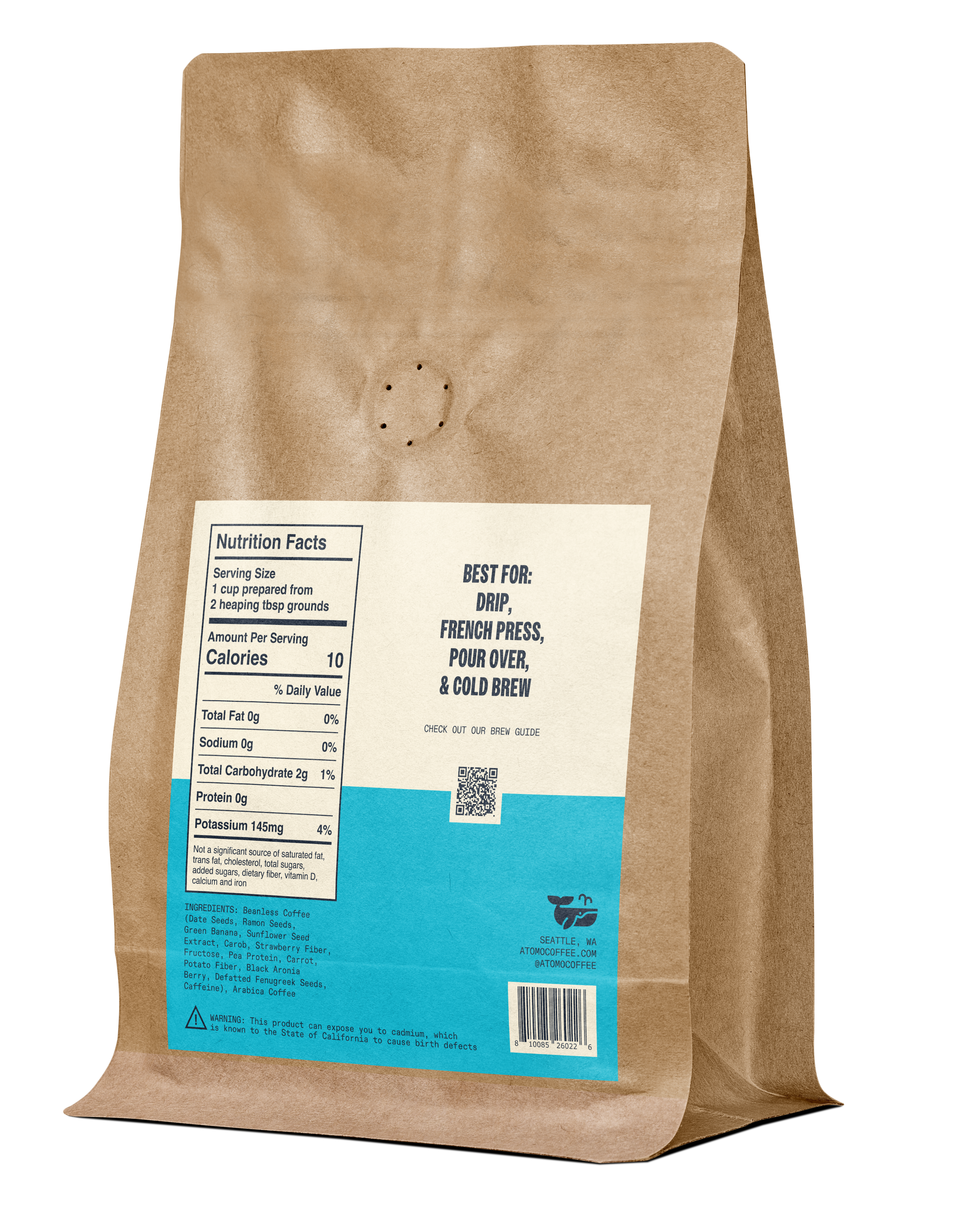 Atomo 50:50 Drip - Dark Roast Grounds Wholesale
